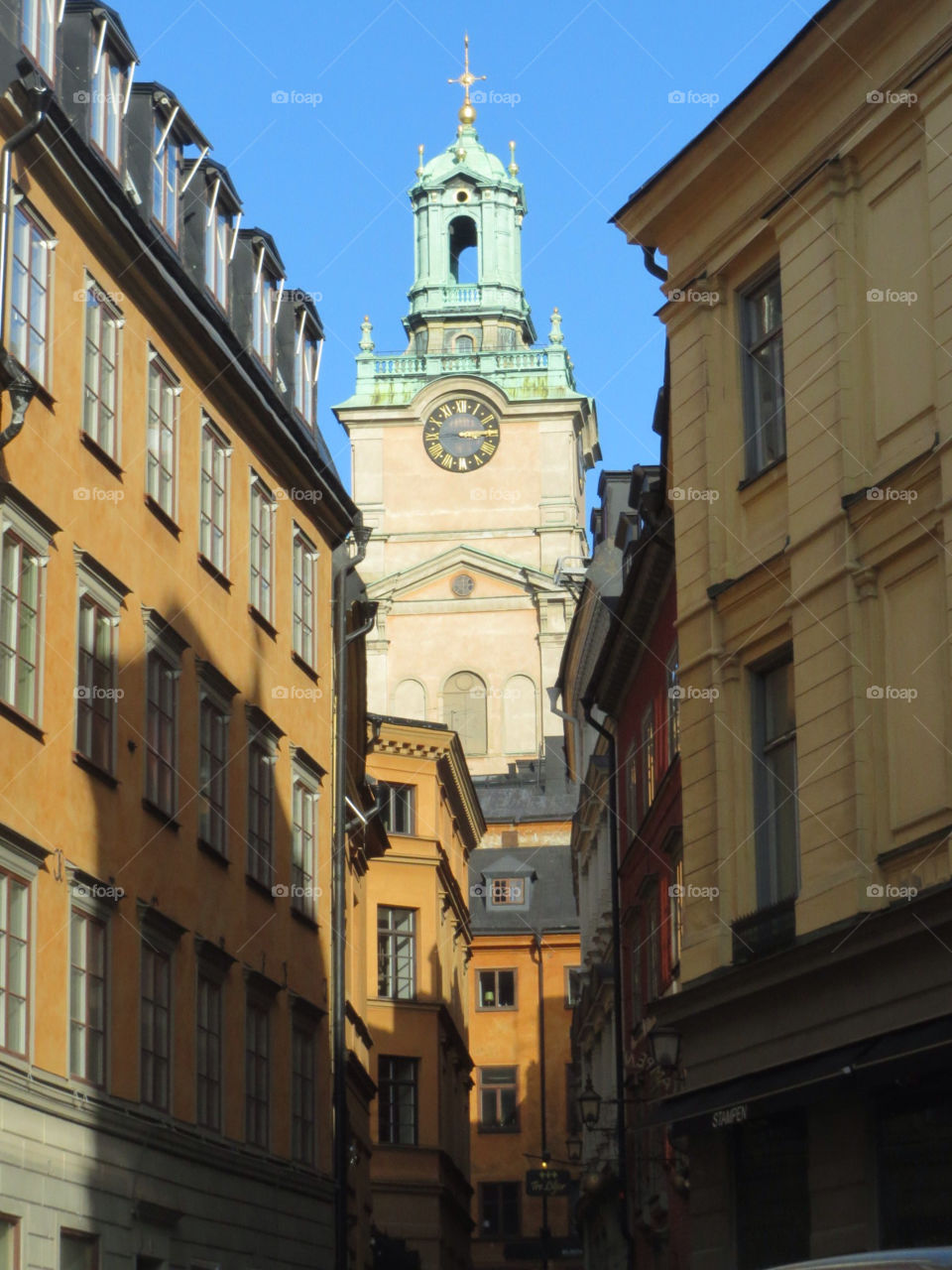 Churchtower in Old Town, Stockholm