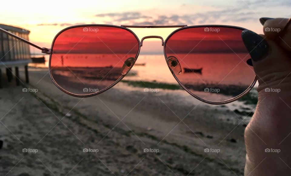 Sunglasses, seashore, summer, Beach, fair weather 