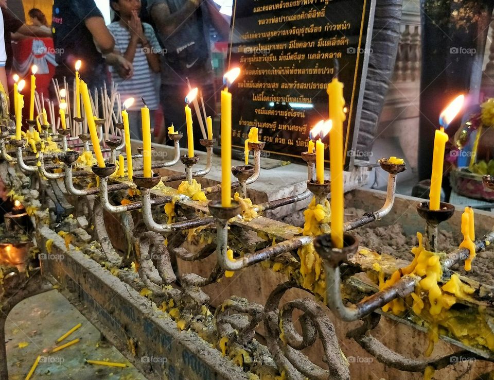 Candles for Buddha.