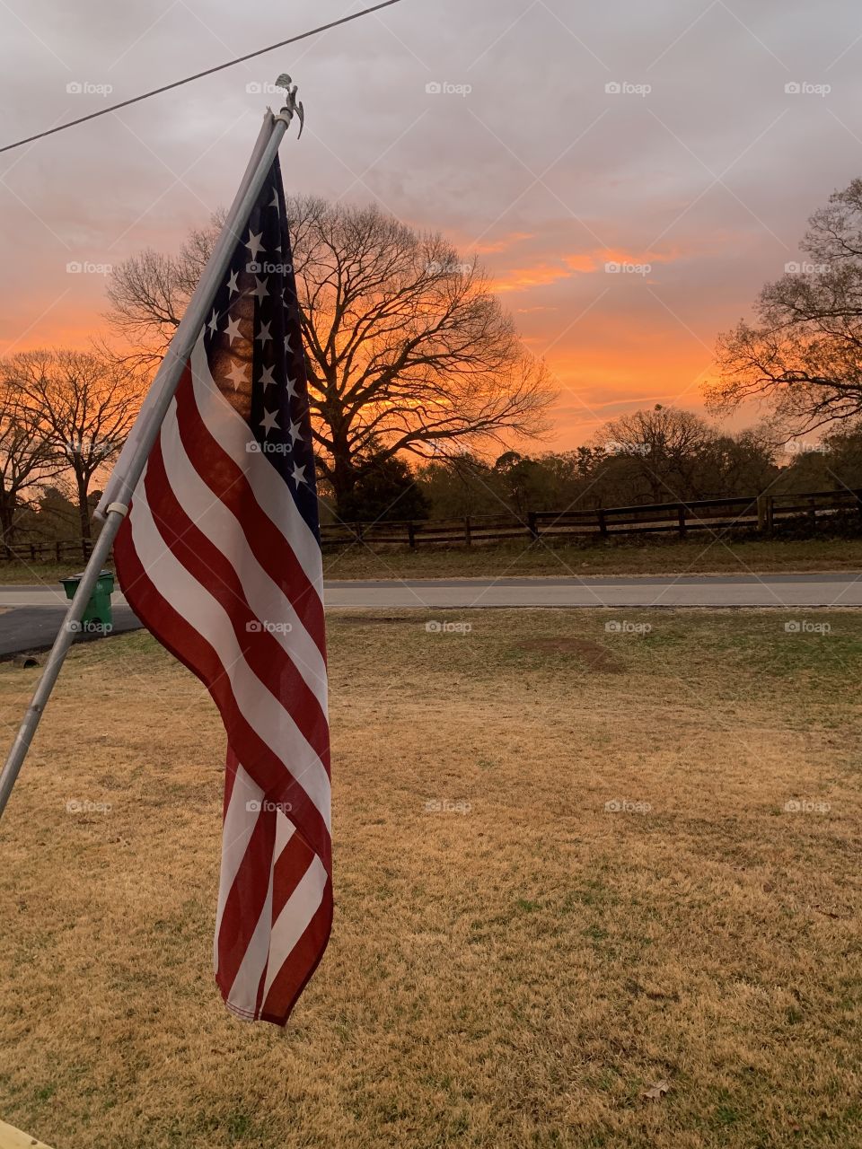 Flag sunrise