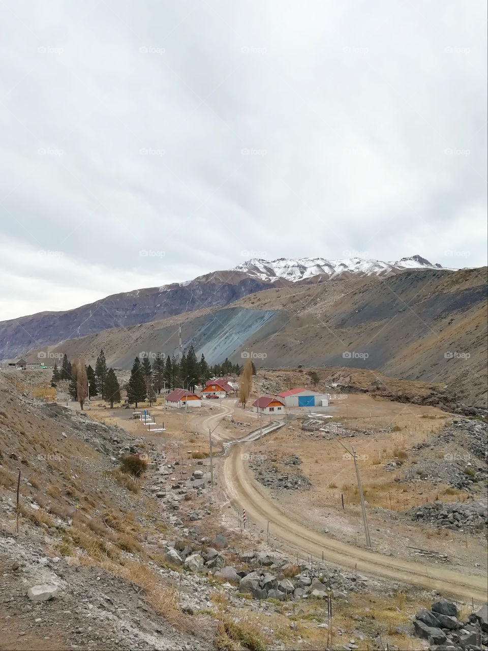 Dam workers' camp located in the Cajon del Maipo.  An amazing place that overflows peace and tranquility. Chile