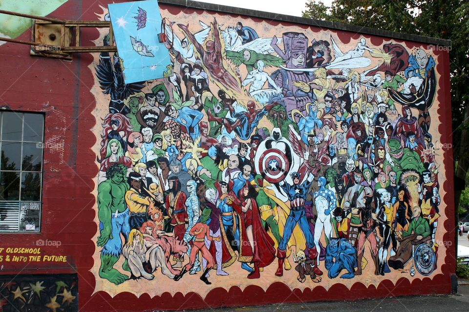 Marvels Mural Olympia Downtown