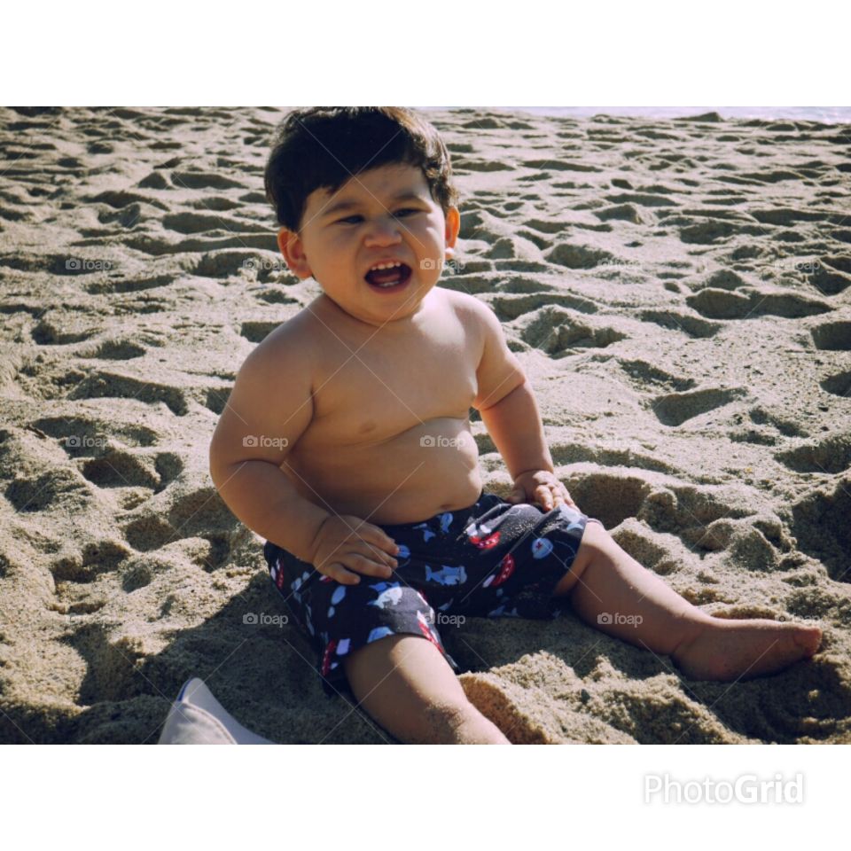 beach. baby at beach