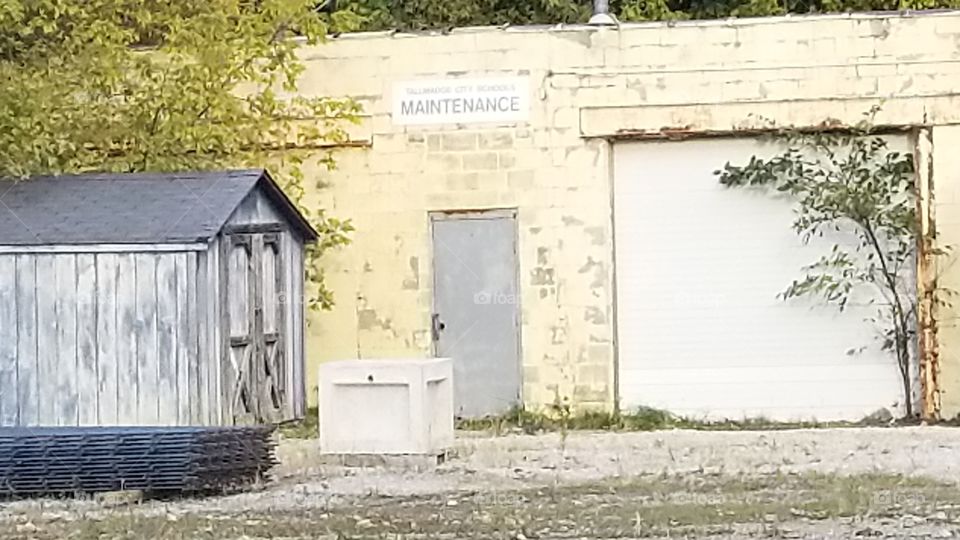 abandoned bus yard