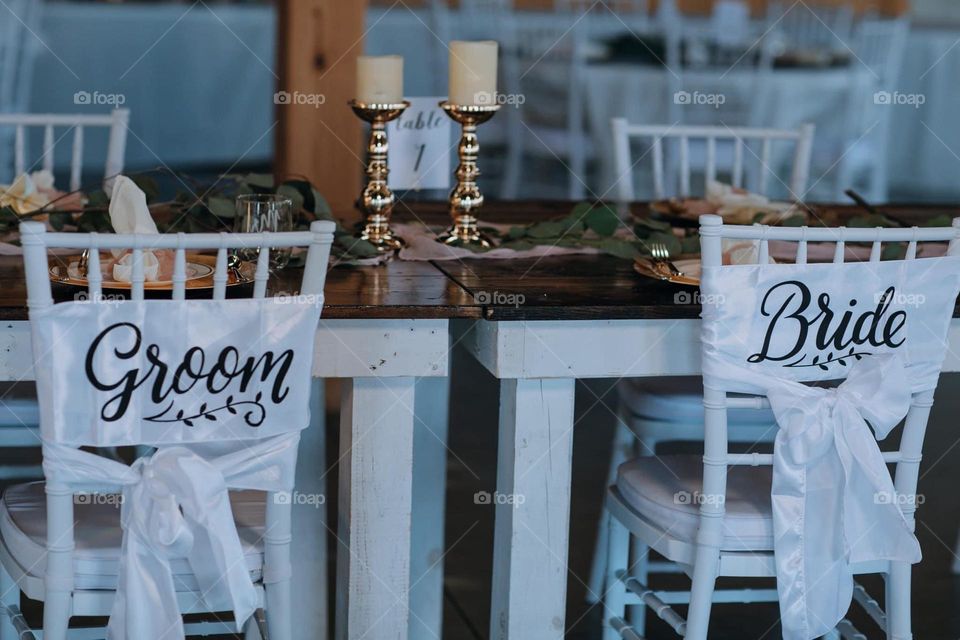 Bride & groom chairs 