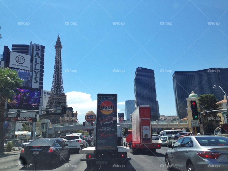 Traffic at Las Vegas strip
