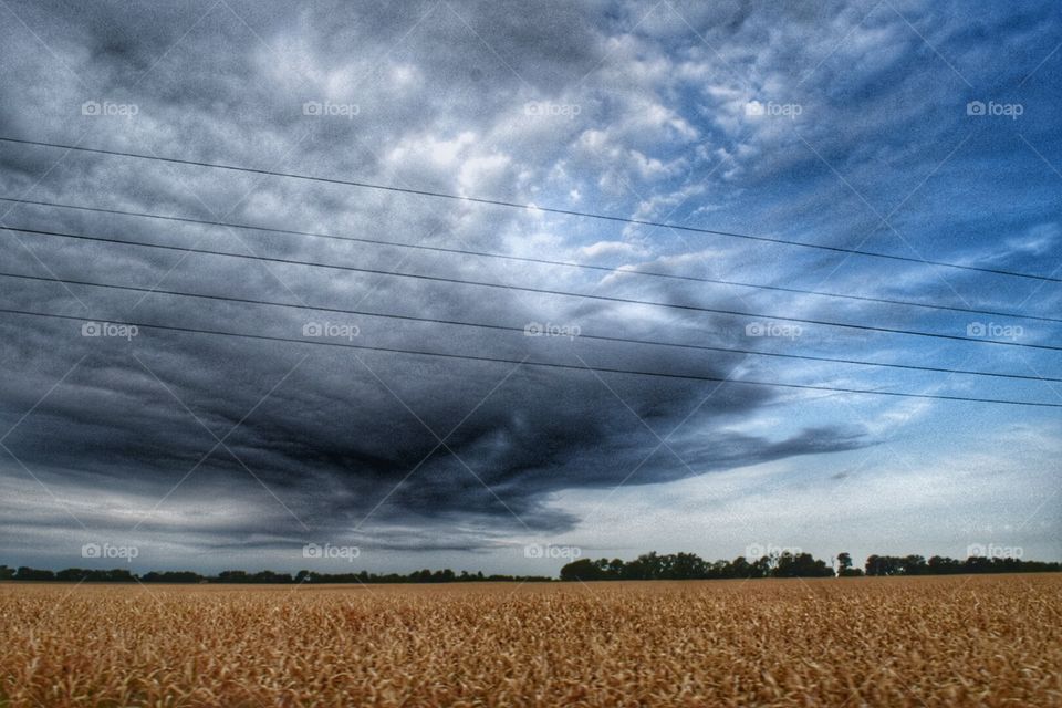 Texas crop with storms