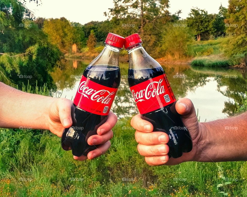 Two Men with Coca-Cola