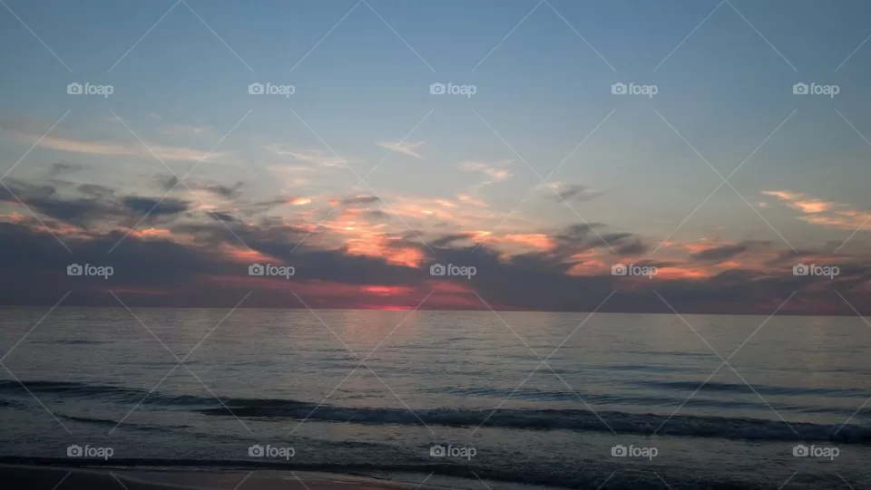Lingering Sunset over Lake Michigan