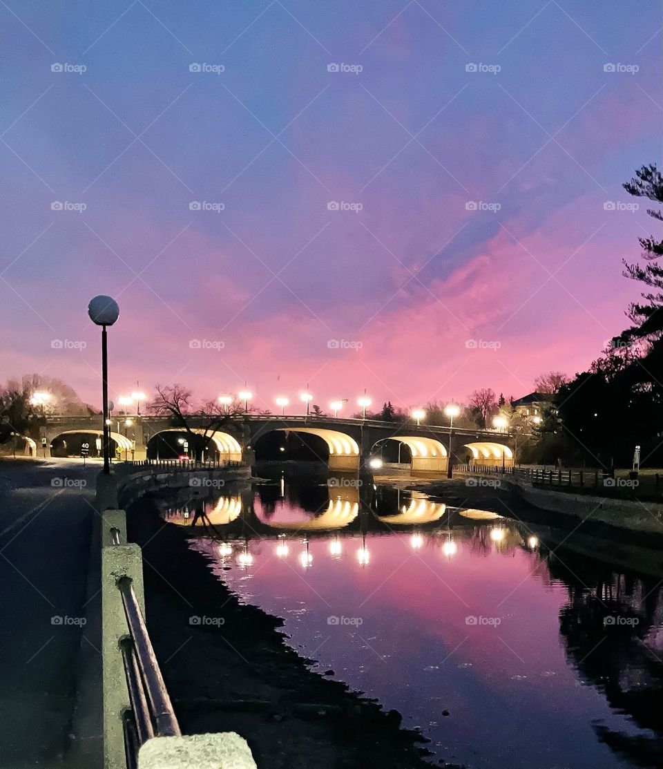 Wonderful morning skies over the Rideau Canal.