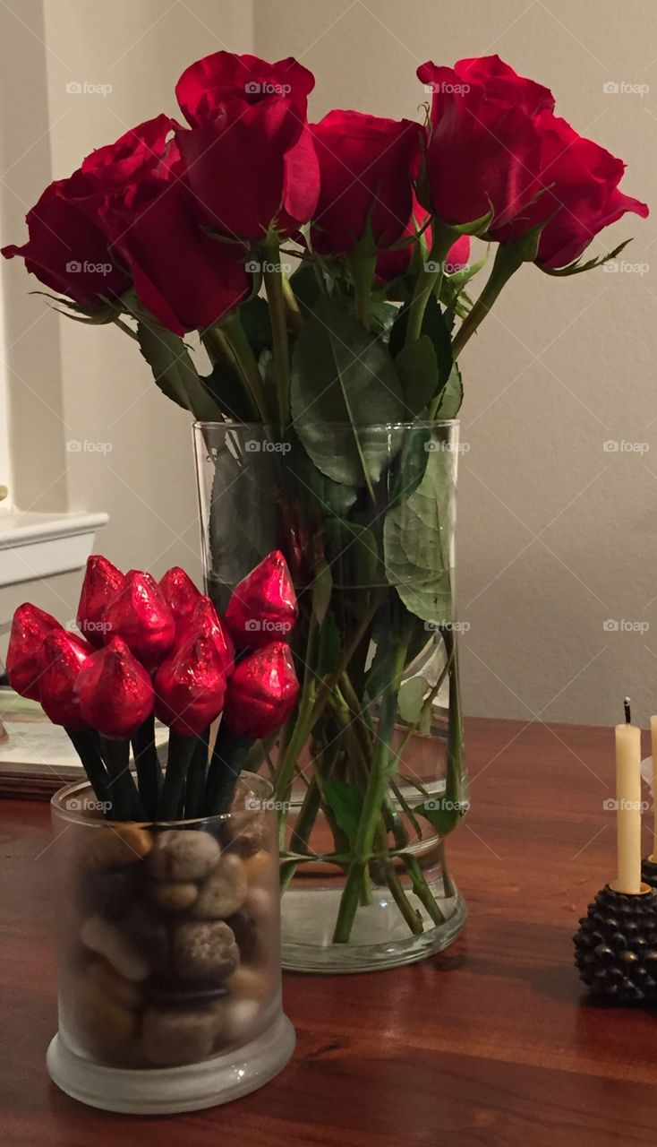 Roses, Happy Valentine, Valentine Day, Bouquet, Dinner, Centerpiece, Red, Evening, Candlelight 