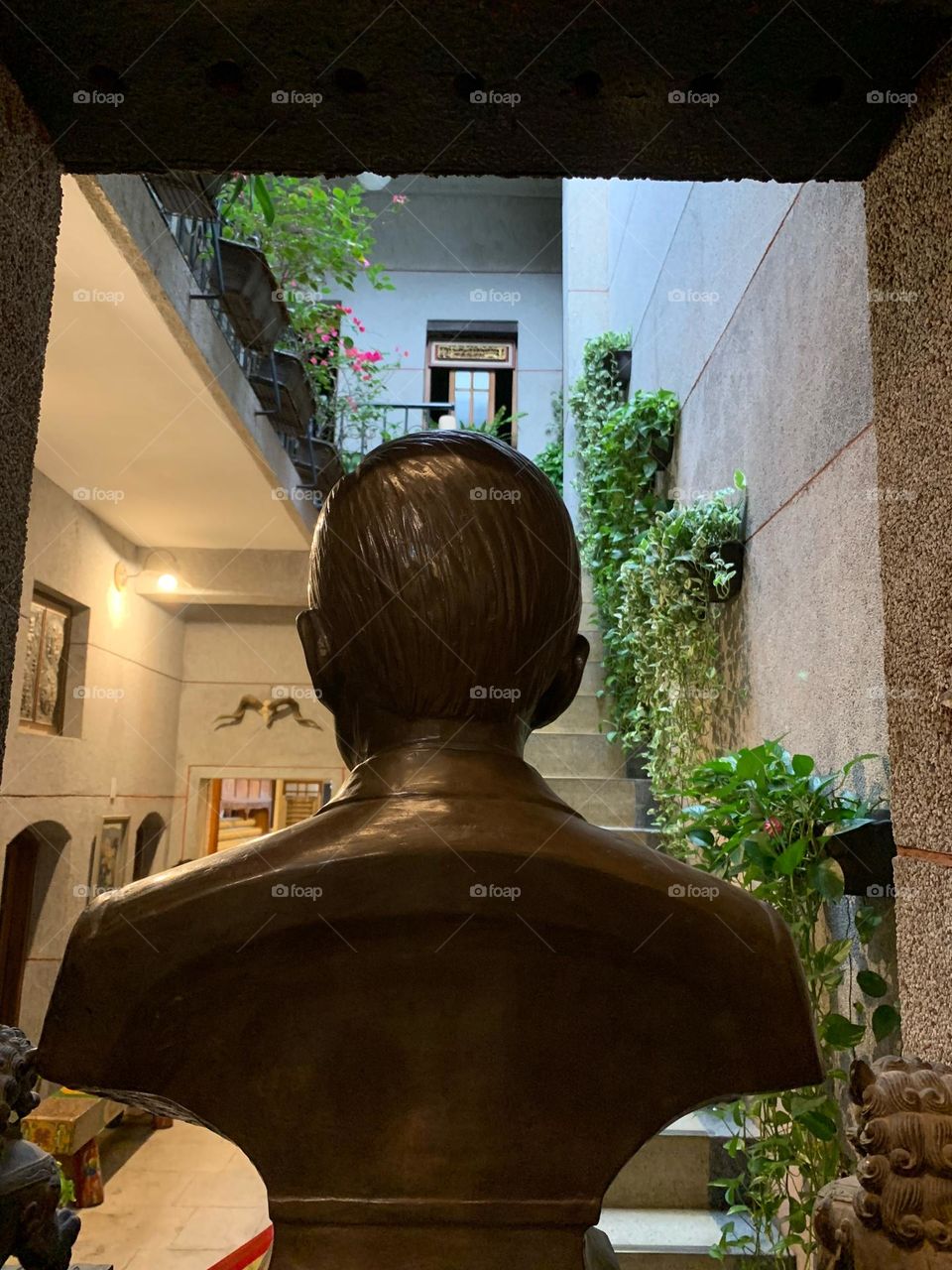 Statue in the window