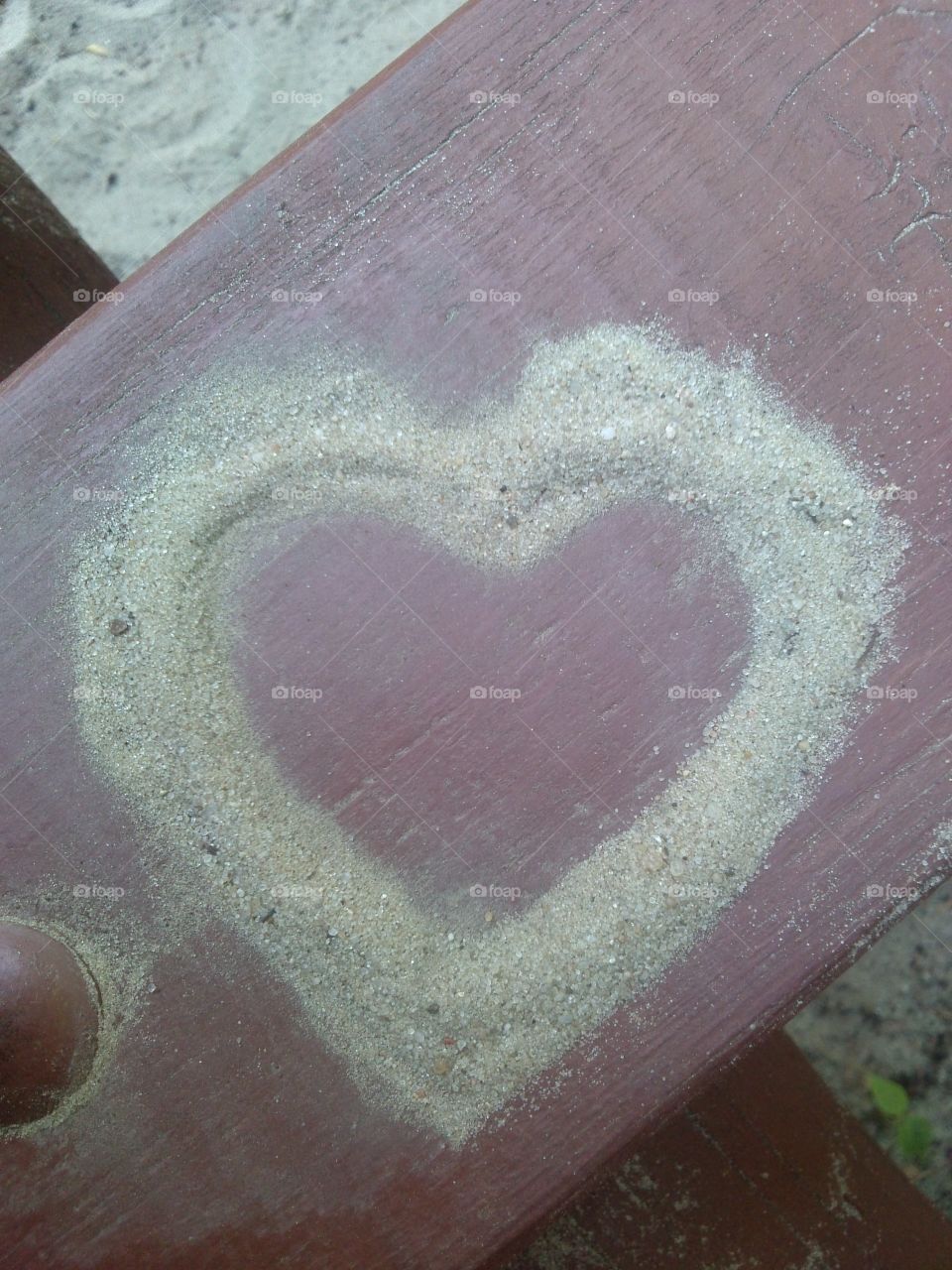 Heart. sand made