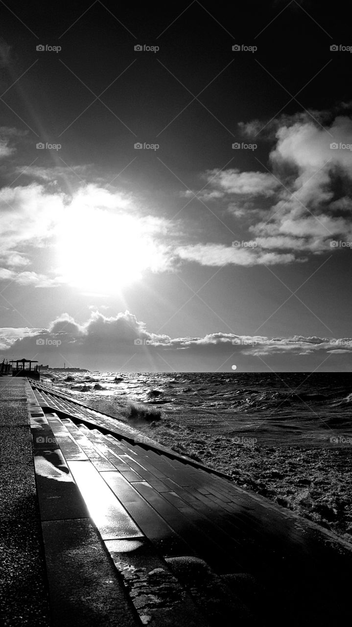 dramatic seascape light and dark