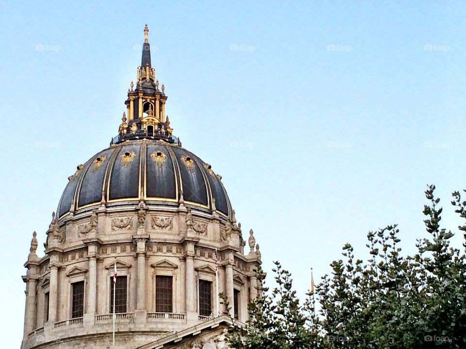 San Francisco City Hall. September 9, 2015 San Francisco, California - the City Hall dome 