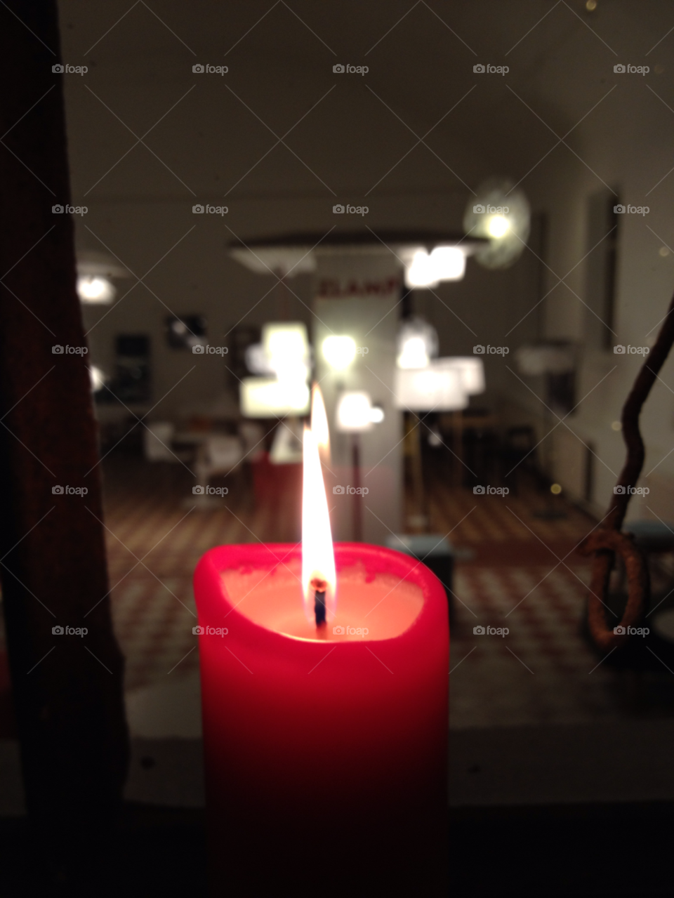 red candle candlelight by liselott