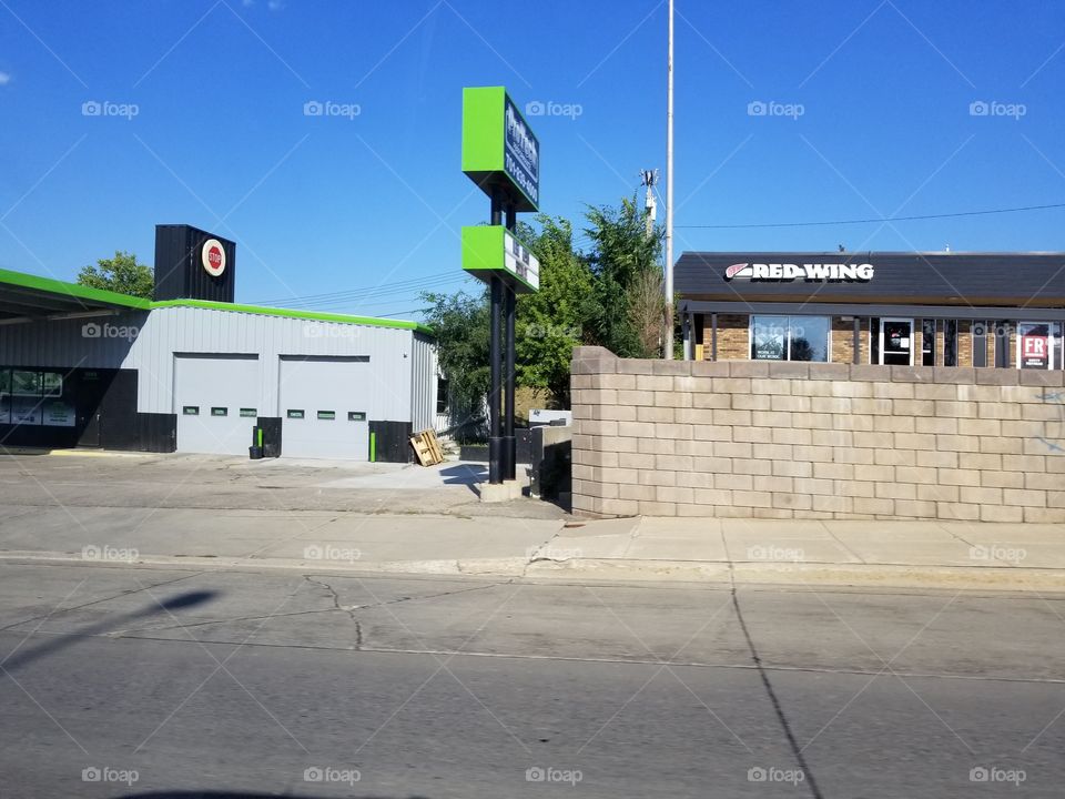 Building, Architecture, Calamity, Gas Station, Street