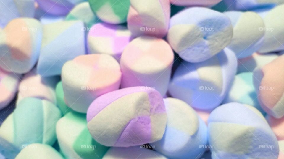 Pastel marshmallows.