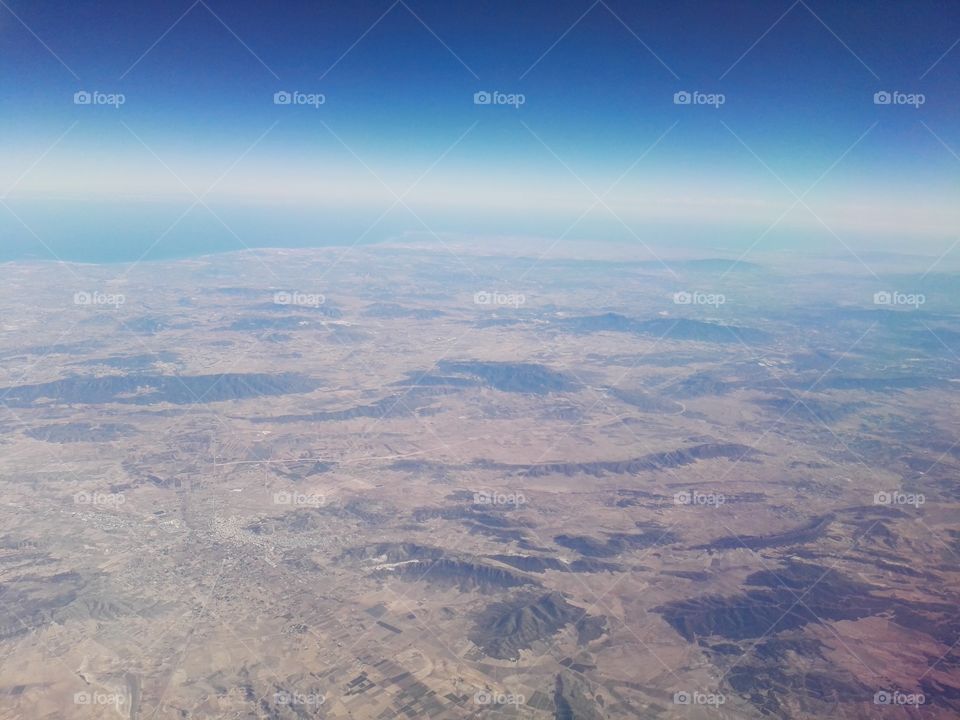 earth view from the plane
