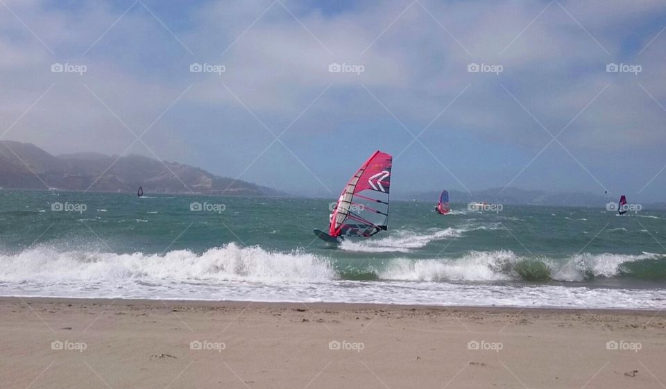 Windsurfing at Marina Green