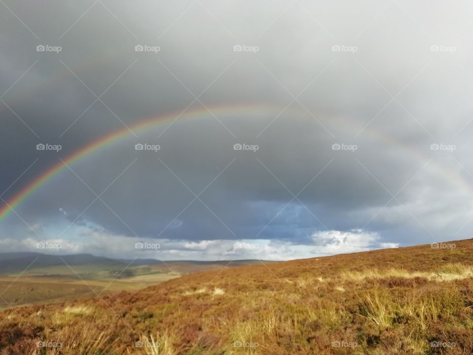 Rainbow over the roaches, Staffordshire