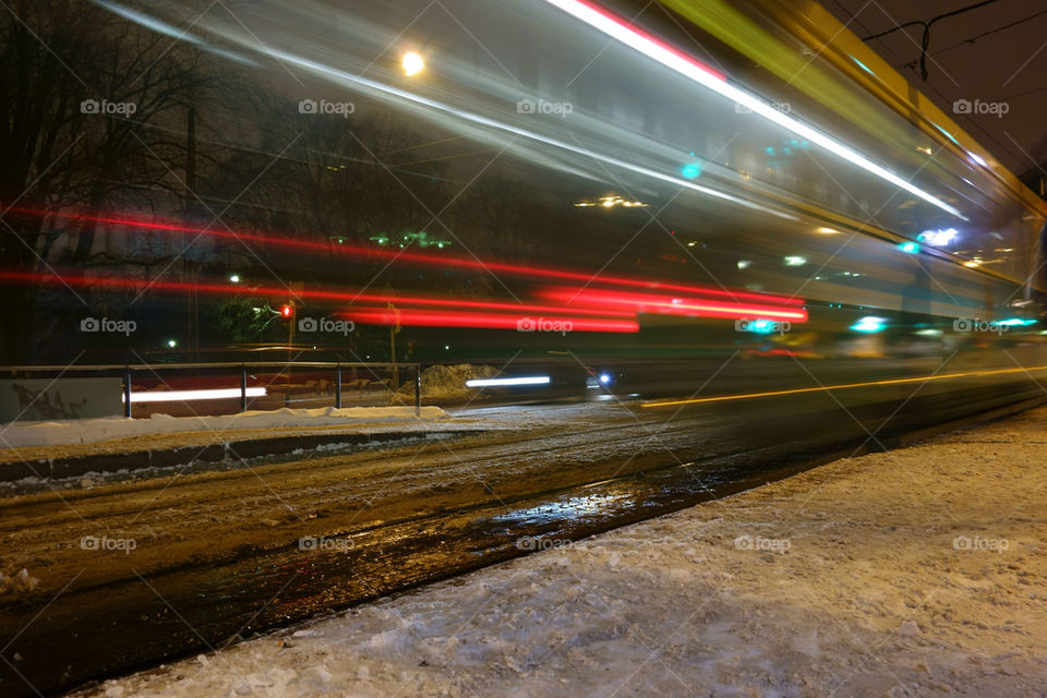 Speeding tram