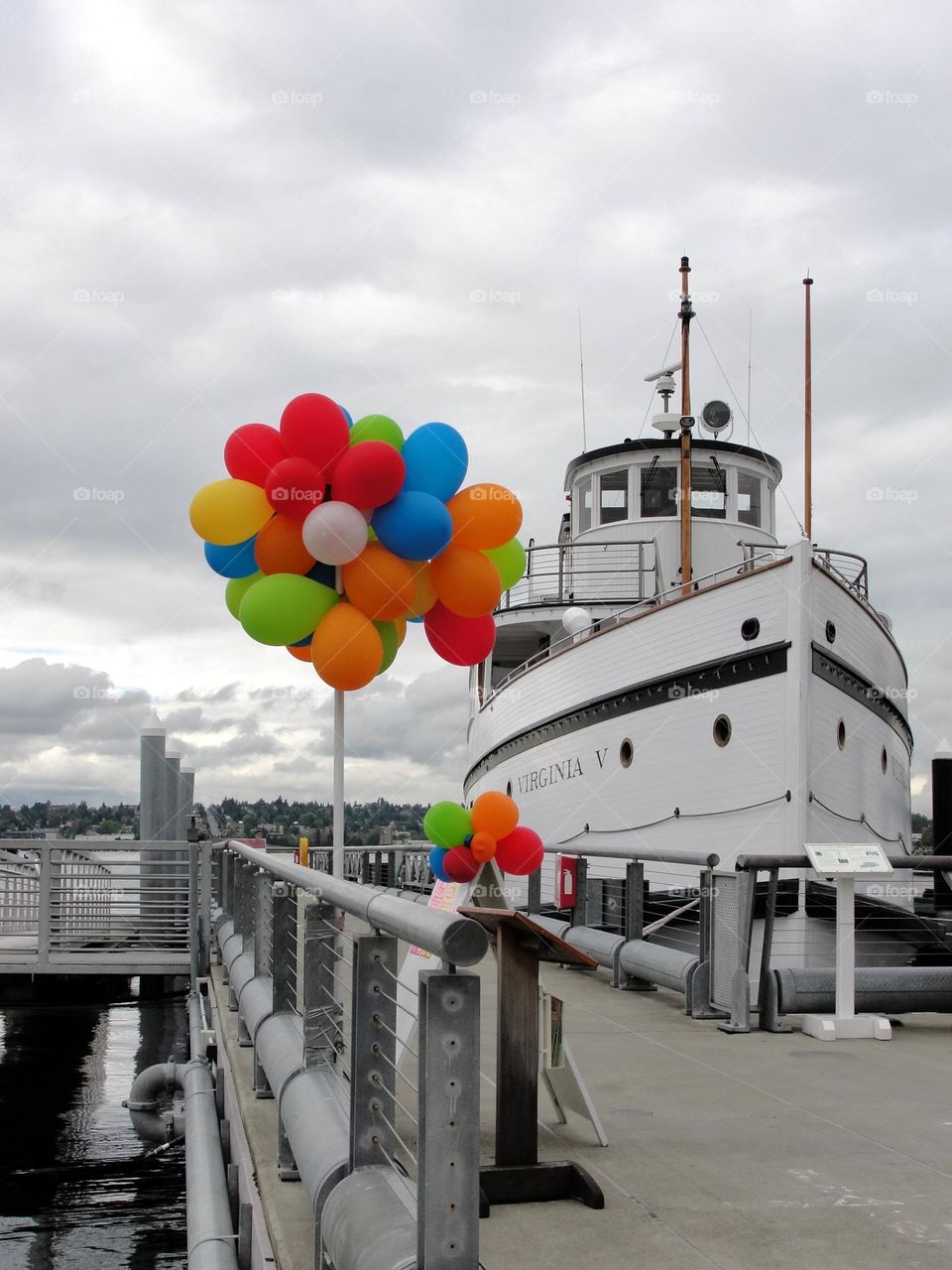 Ship in dock in Seattle 