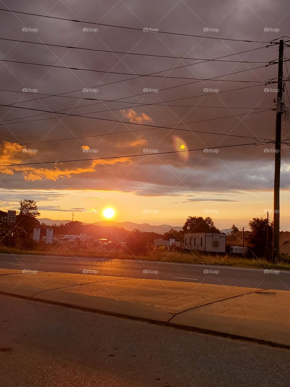 beautiful evening sunset