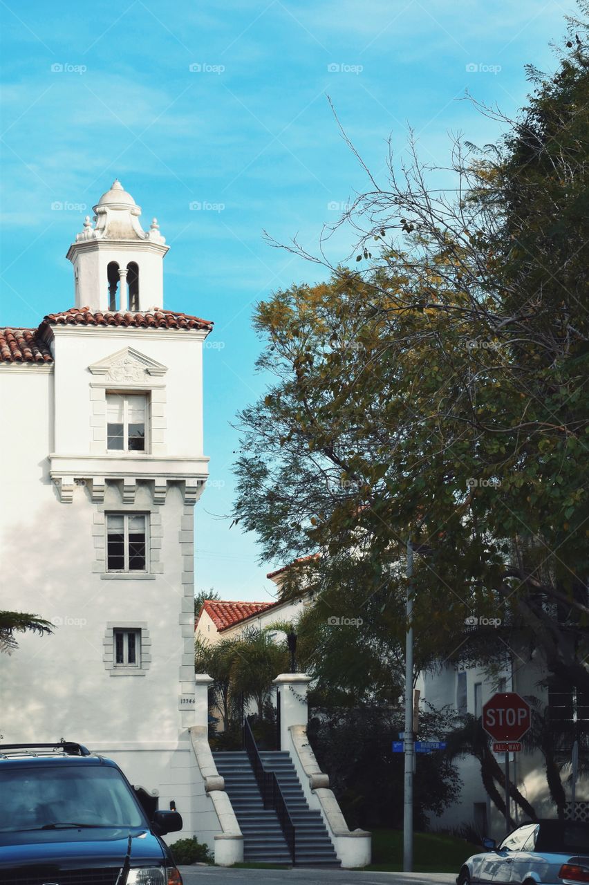 Blue Skies and Classic California Architecture 
