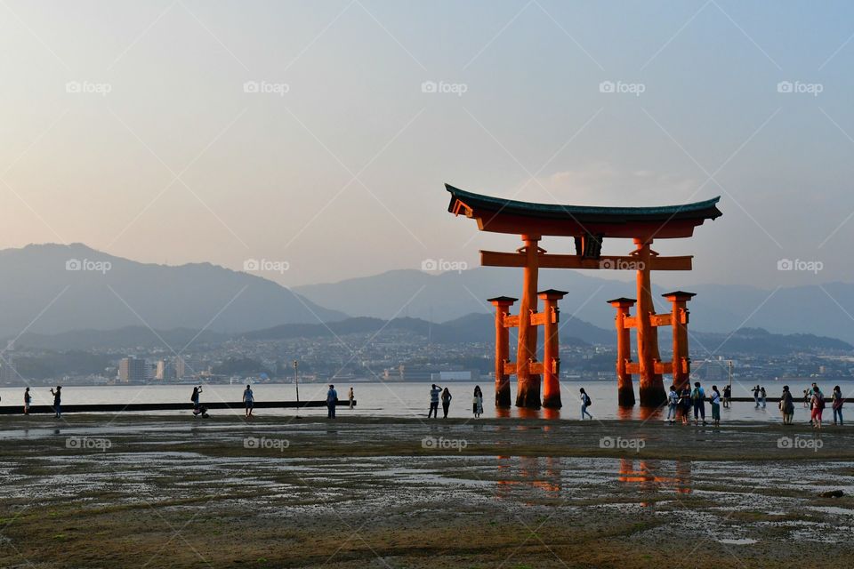 Low tide at Miyajima Torii gates