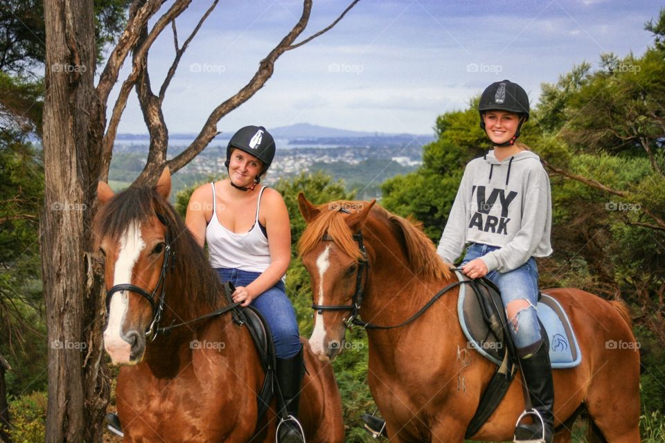 This photo was taken in West Auckland New Zealand, looking over Auckland city and Rangitoto 