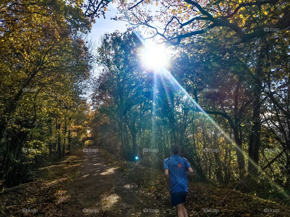 Jogger on a path 