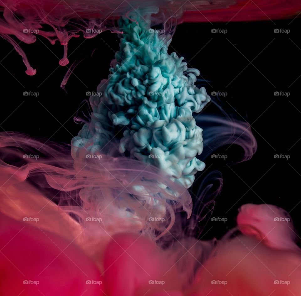 Explosión de tinta azul