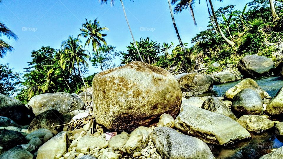 Rock rocks in the river