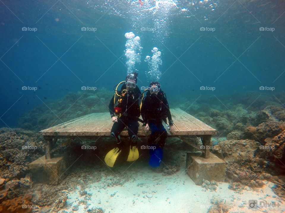 Underwater Stage. Perfect setting for an underwater couple photo or an underwater performance.