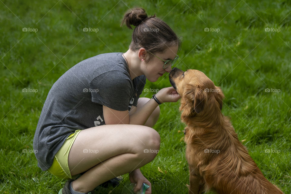 A Girl and Her Dog