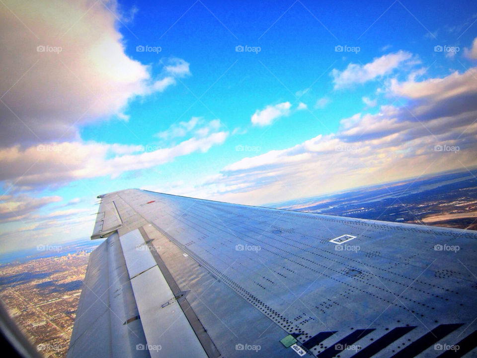 sky flying plane view by katye_manjo