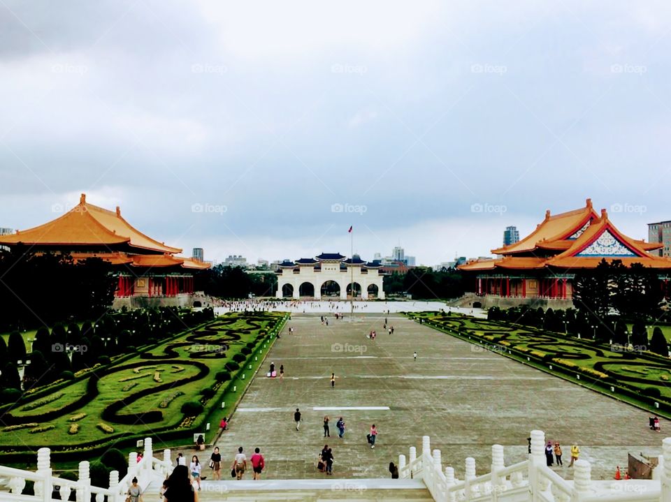 This was taken during the trip of the famous Chiang Kai Shek Memorial Hall, this was the ultimate view of this famous place.