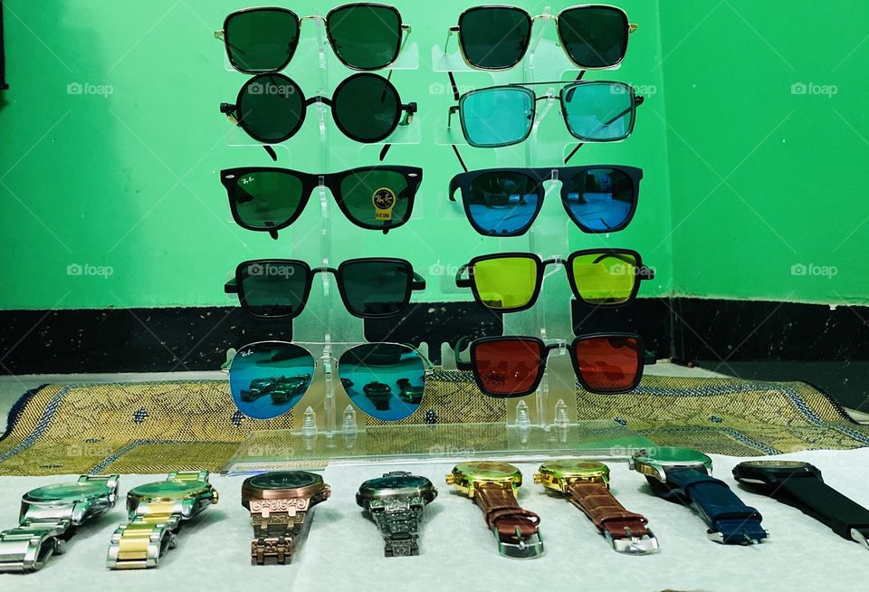 Sunglasses and watches 