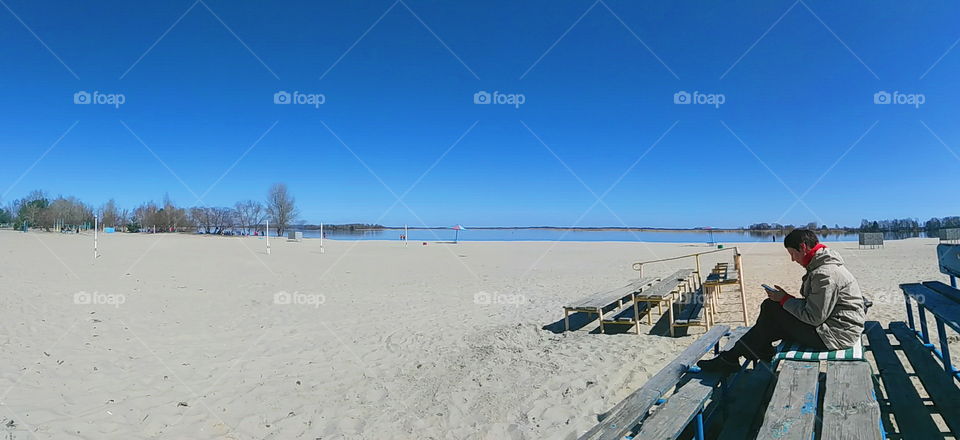 city ​​beach in the town of Ukrainka