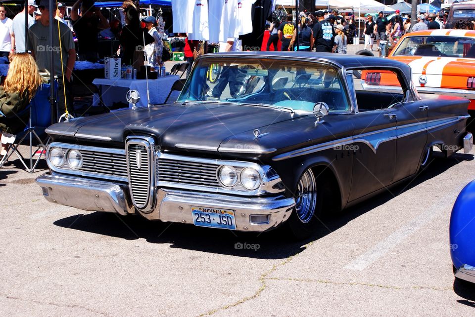 funky old car in a car show in Vagas