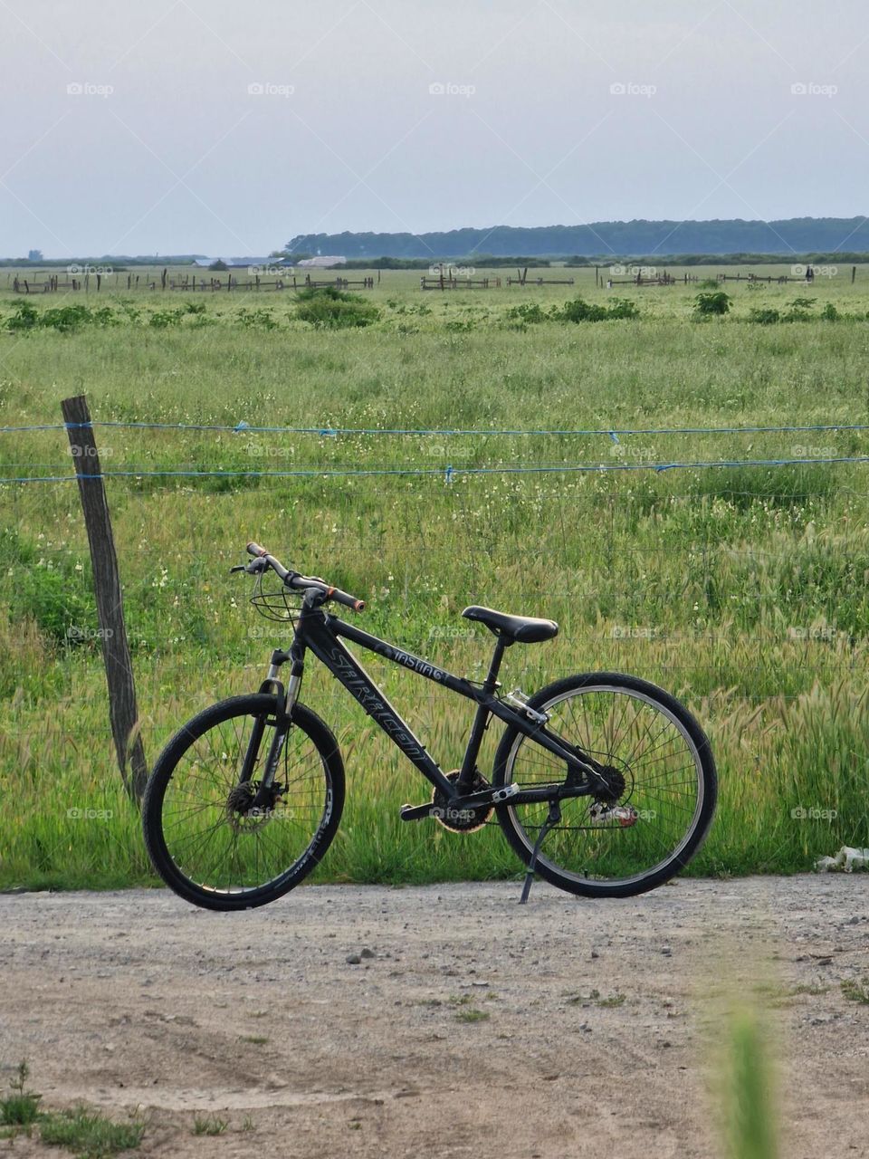 the only bike on the field