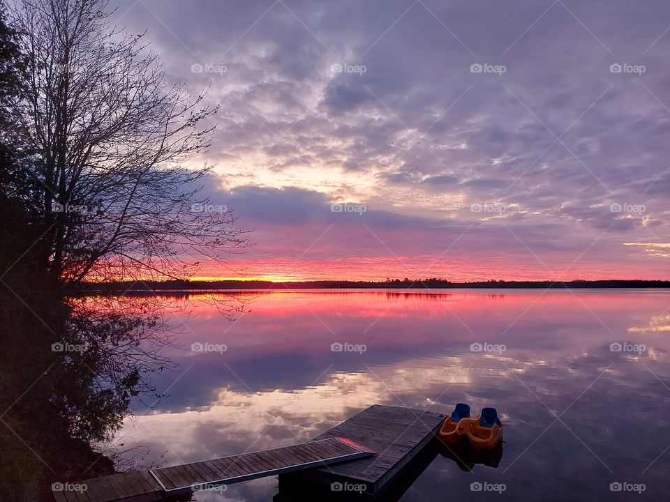 Sunset on a Lake