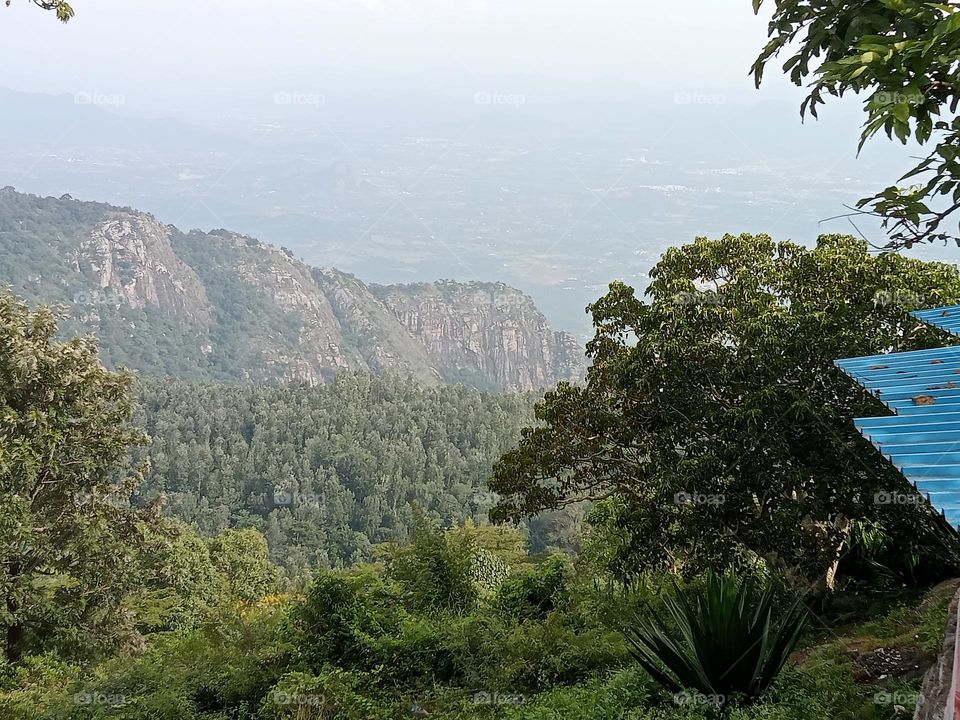 *Ravarma* art of God, stone mountain, Beautiful forest, Top view