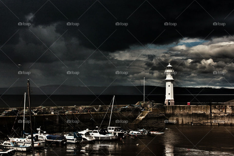 weather scotland lighthouse moody by olijohnson