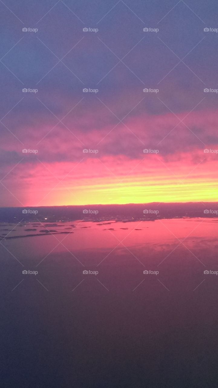 The Sunset Through My Plane Window