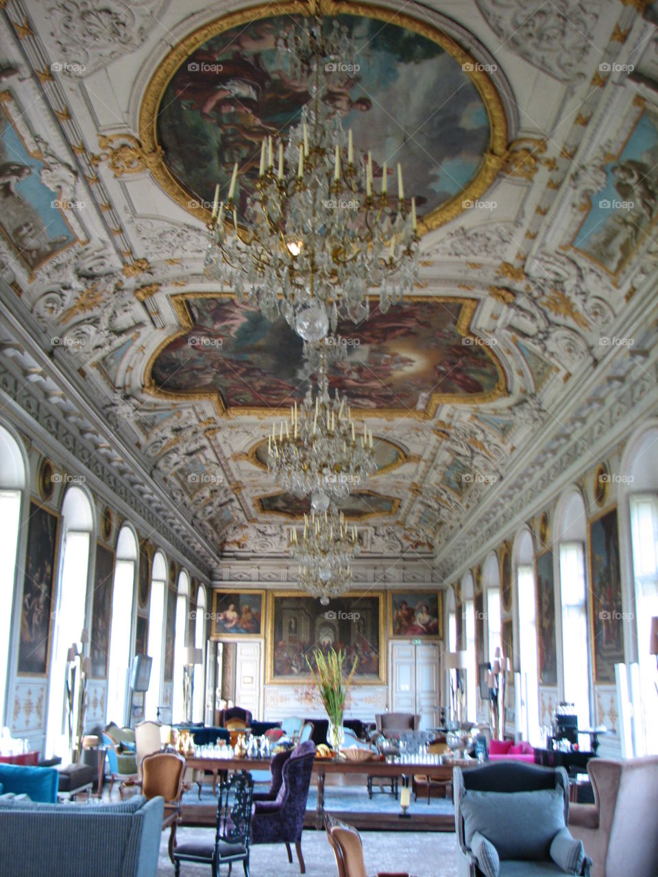 Interior of the chateau. chateau de guermantes