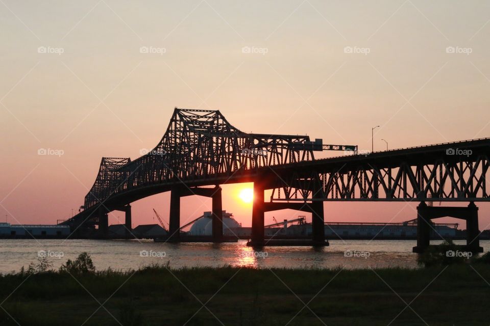 Baton Rouge Bridge. A picture I took after a photo shoot on the Baton Rouge levee for a family.