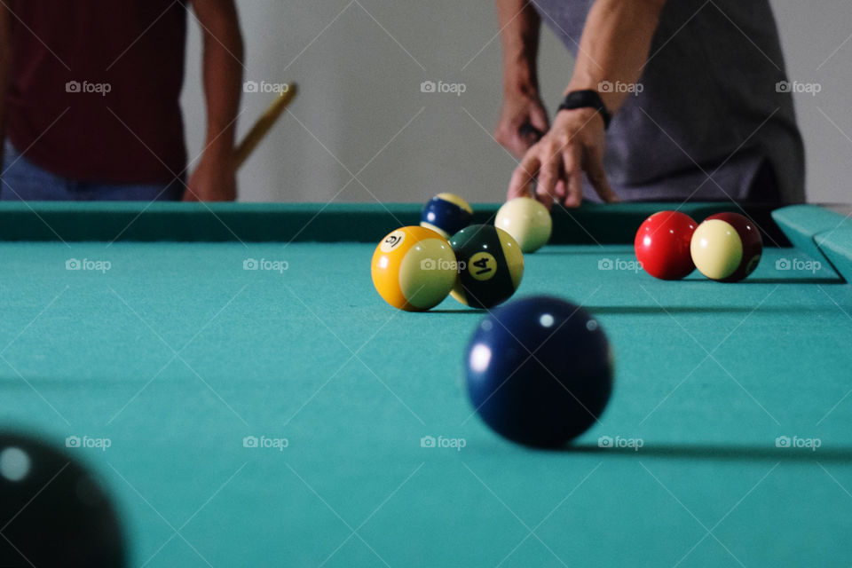 Playing billiard