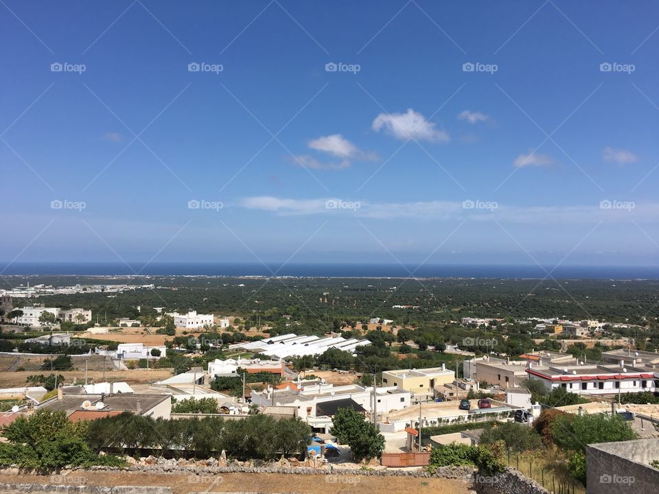 Landscape view from Ostuni, Puglia,Italy